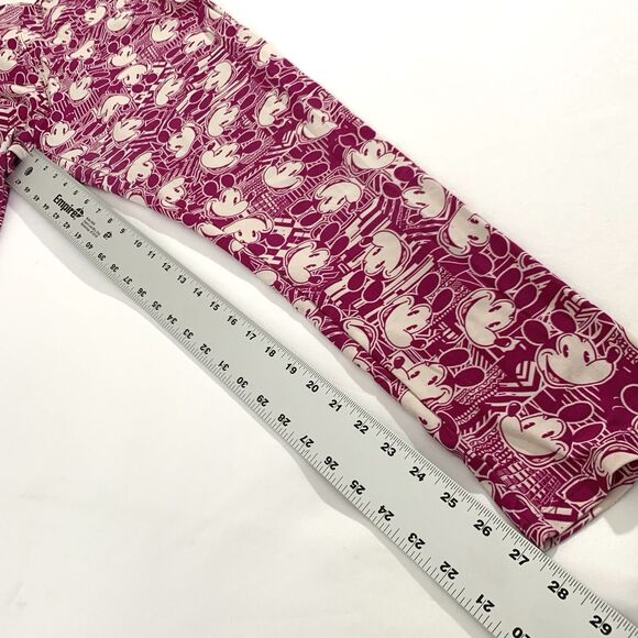 Lularoe Leggings Disney Mickey Mouse Women  Tall & Curvy Purple Fuschia Cartoon - Picture 7 of 8